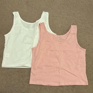 White and Pink Tanks